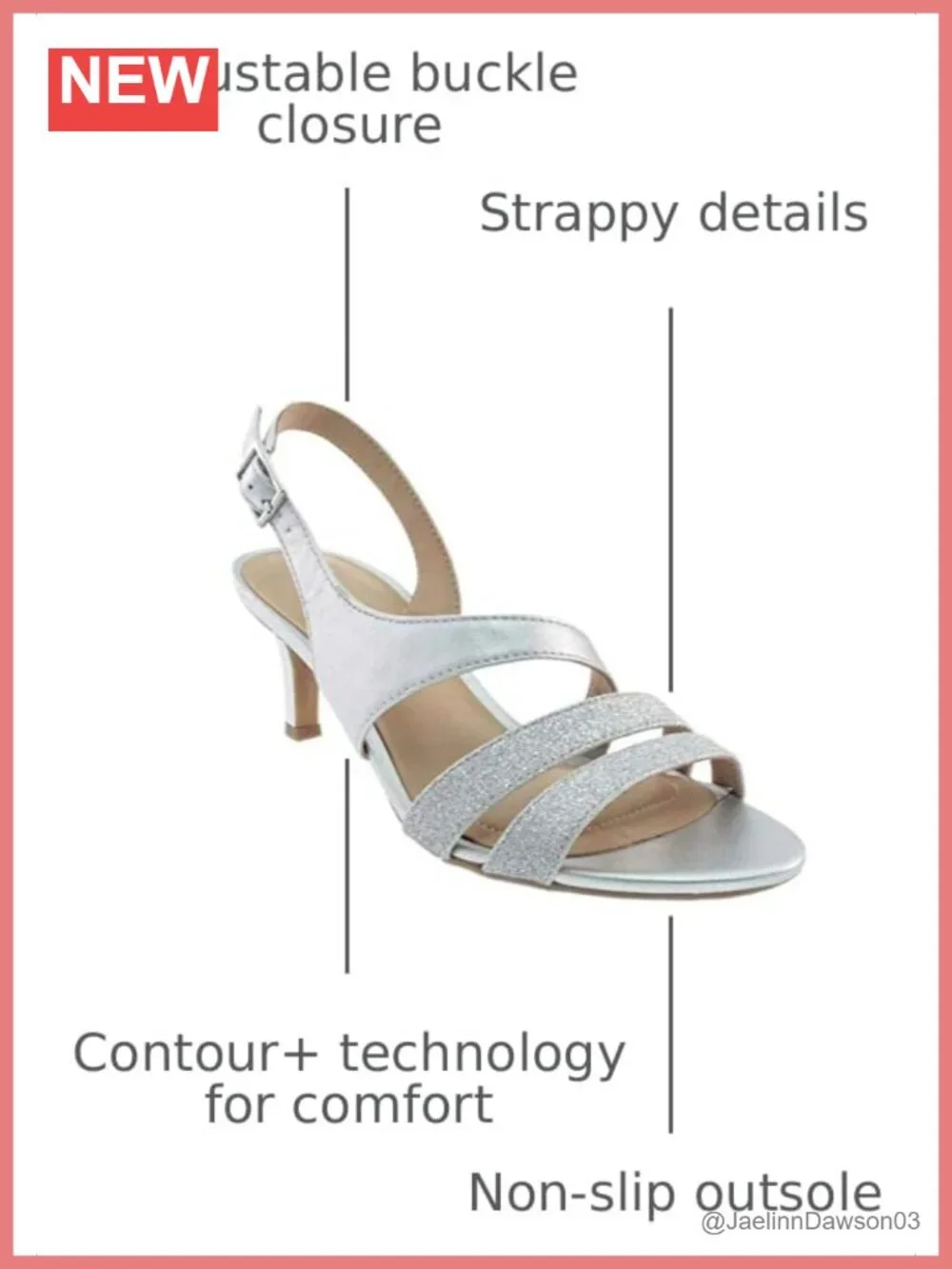 Women's Slingback Wedge Sandals w/ Strappy Details & Adjustable Buckle,